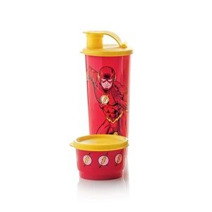 Tupperware Red and Yellow Superhero Shaker Set